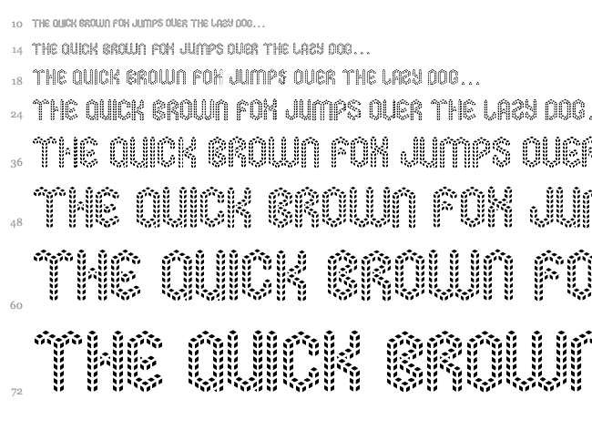 Isometric Love font waterfall